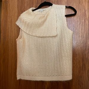 St. John sleeveless sweater in Ivory.